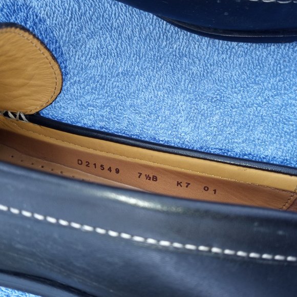 Cole Haan black loafers with white stitching - Picture 11 of 12